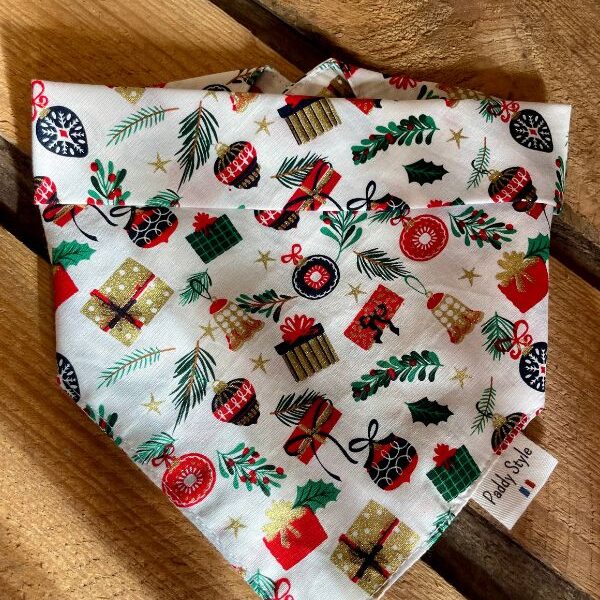 Bandana pour chien au motif de noel