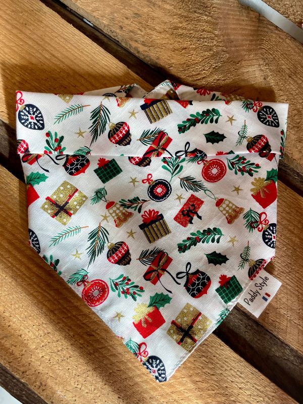 Bandana pour chien au motif de noel